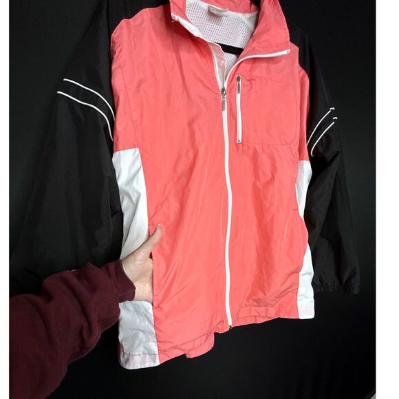 Women's JMS Pink Colorblock Windbreaker Outdoor Jacket - Size 16W - Picture 6 of 10